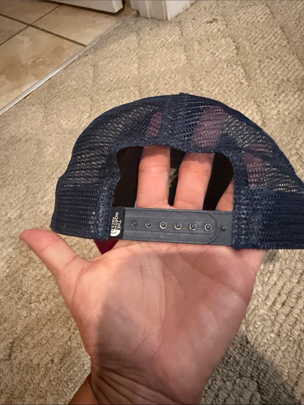 The North Face Trucker Cap - Cream, Red & Navy - Picture 3 of 10